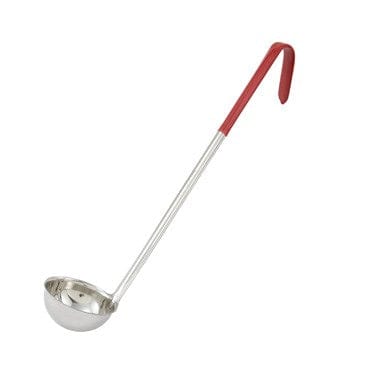 Winco Smallwares Each / Red Winco LDC-2 Stainless Steel Red Color Coded Ladle 2 Ounce with 12.5 Inch Handle | Denson CFE