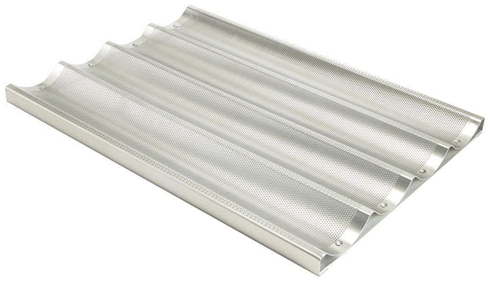Winco Smallwares Each Winco ABPN-4 Aluminum Four Slot Baguette Pan for Crisp, Perfectly Baked Rolls | Denson CFE