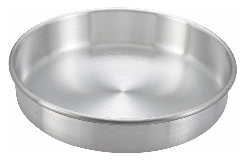 Winco Smallwares Each Winco ACP-082 Round Aluminum Cake Pan 8 Inch Deep Dish Pizza Pan | Denson CFE