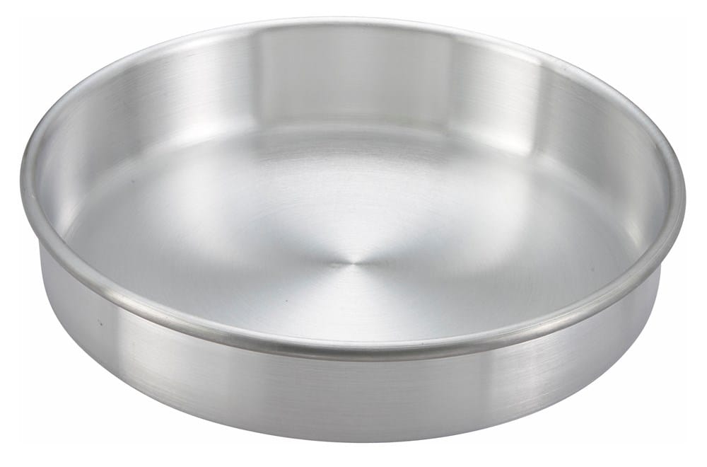 Winco Smallwares Each Winco ACP-083 Round Aluminum Cake Pan 8 Inch x 3 Inch | Denson CFE