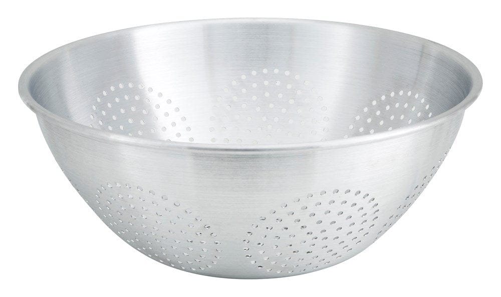 Winco Smallwares Each Winco ALO-12 12 Quart Aluminum Chinese Colander | Denson CFE