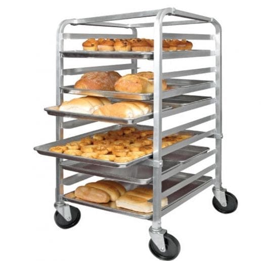 Winco Smallwares Each Winco ALRK-10 10 Tier Mobile Aluminum Sheet Pan Rack | Denson CFE