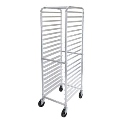 Winco Smallwares Each Winco ALRK-20 Mobile Aluminum Sheet Pan Rack 20 Tier 3 Inch Spacing 700 Pound Capacity | Denson CFE