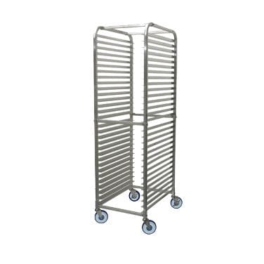 Winco Smallwares Each Winco ALRK-30BK 30 Tier Unassembled Full Height Bun and Sheet Pan Rack with Brakes | Denson CFE