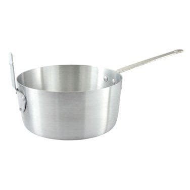 Winco Smallwares Each Winco ALSP-10 10 Quart Aluminium Fryer Pot with Hook and Flat Bottom | Denson CFE