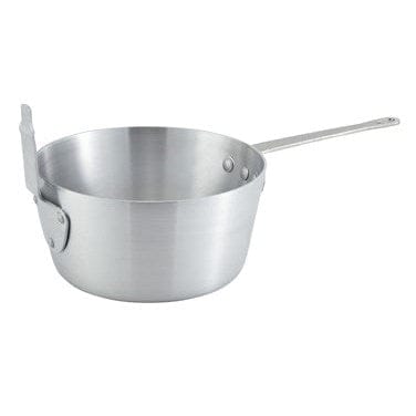 Winco Smallwares Each Winco ALSP-5 Aluminum Fryer Pot 5.5 Quart with Built-In Hook and Flat Bottom | Denson CFE