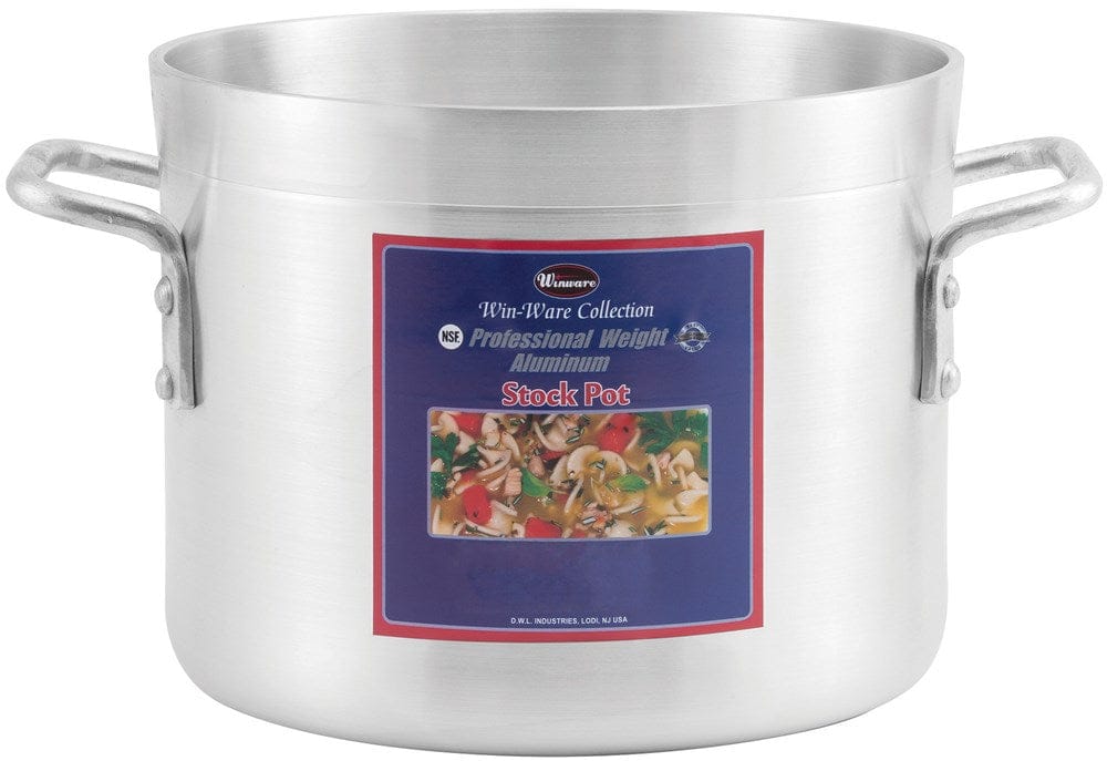 Winco Smallwares Each Winco ALST-16 Elemental Stock Pot 16 Quart Aluminum NSF Approved | Denson CFE