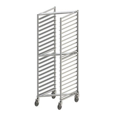 Winco Smallwares Each Winco ALZK-20BK 20 Tier Nesting Full Height Bun Sheet Pan Rack with Brake | Denson CFE