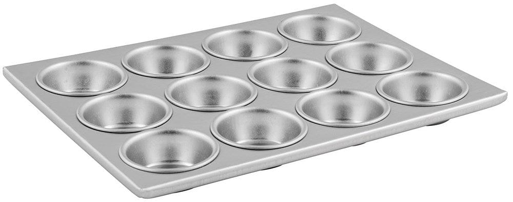 Winco Smallwares Each Winco AMF12 12 Cup Muffin Pan 3 Ounce Aluminium Rectangular | Denson CFE