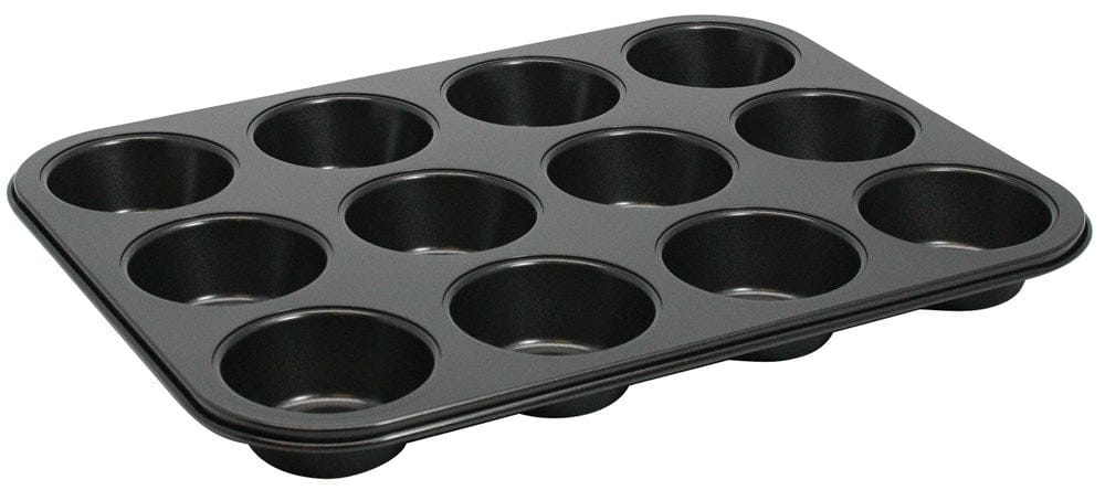Winco Smallwares Each Winco AMF12NS 12 Cup Non-Stick Carbon Steel Muffin Pan | Denson CFE