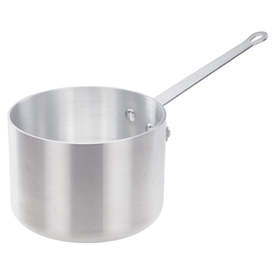 Winco Smallwares Each Winco ASP-4SW 4 Quart Straight-Sided Aluminium Sauce Pan 4 Millimetre Thick | Denson CFE