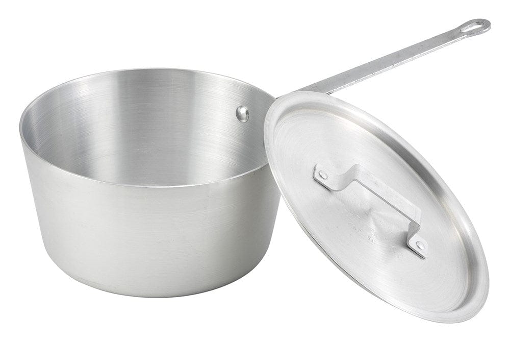 Winco Smallwares Each Winco ASP1 Heavyweight Tapered Aluminum Sauce Pan 1.5 Quart | Denson CFE