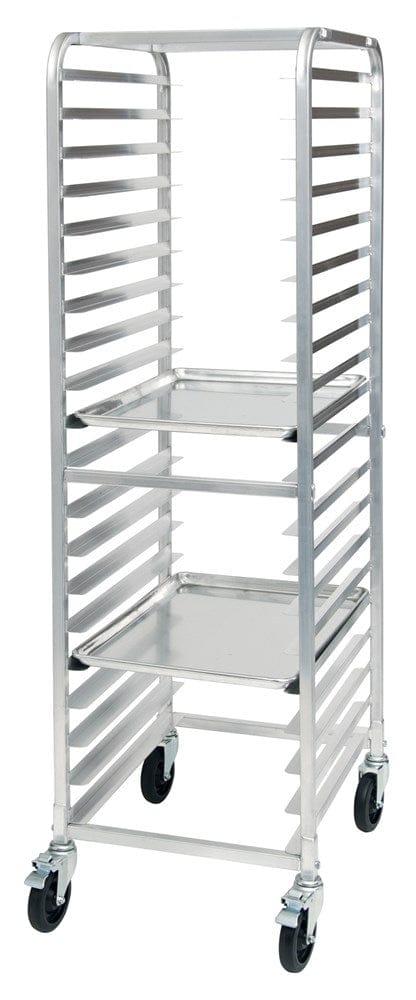 Winco Smallwares Each Winco AWRK-20 Sheet Pan Rack 20 Tier Mobile Aluminum with 3 Inch Spacing | Denson CFE