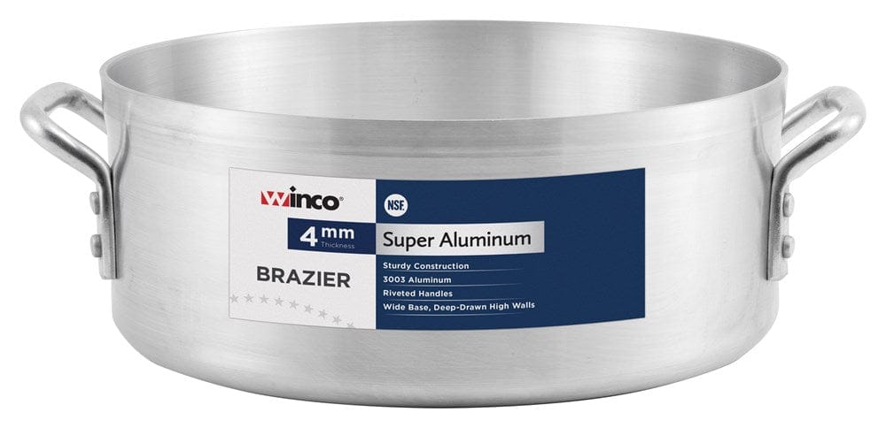 Winco Smallwares Each Winco AXBZ-40 Super Aluminum 40 Quart Brazier | Denson CFE