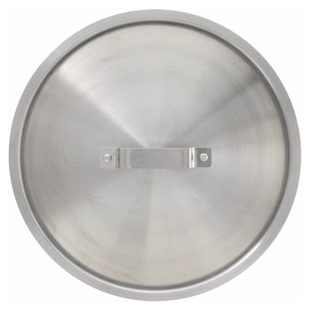 Winco Smallwares Each Winco AXS-80C Cover for AXS-80 AXBZ-24 AXHH-80 AXHB-24 Professional Round Aluminum Cover with Handle 18 Inch Diameter | Denson CFE