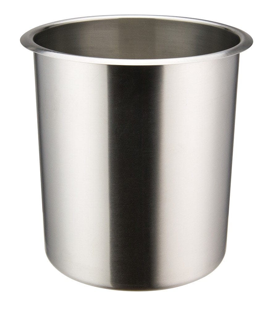 Winco Smallwares Each Winco BAM-3.5 3-1/2 Quart Bain Marie Stainless Steel Round with Mirror Finish | Denson CFE