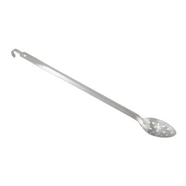 Winco Smallwares Each Winco BHKP-21 21 Inch Perforated Basting Spoon with Hook Stainless Steel | Denson CFE