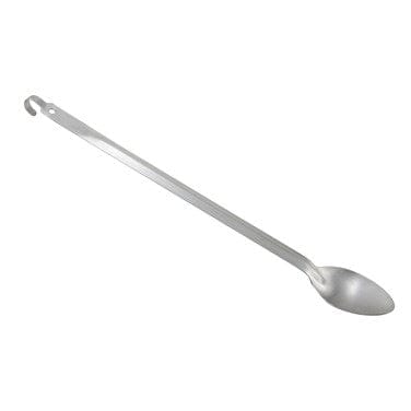 Winco Smallwares Each Winco BHKS-21 21 Inch Solid Heavy Duty Basting Spoon with Hook Stainless Steel | Denson CFE