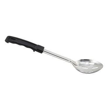 Winco Smallwares Each Winco BHSP-13 13 Inch Slotted Basting Spoon with Stop Hook and Plastic Handle | Denson CFE