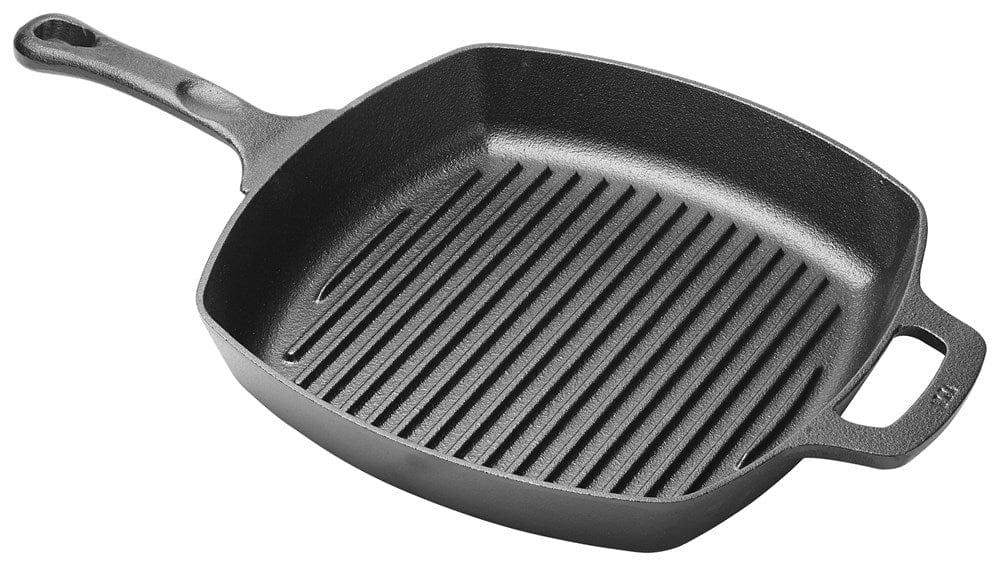 Winco Smallwares Each Winco CAGP-10S FireIron Square Cast Iron Grill Pan Pre-Seasoned 10.5 Inch High | Denson CFE