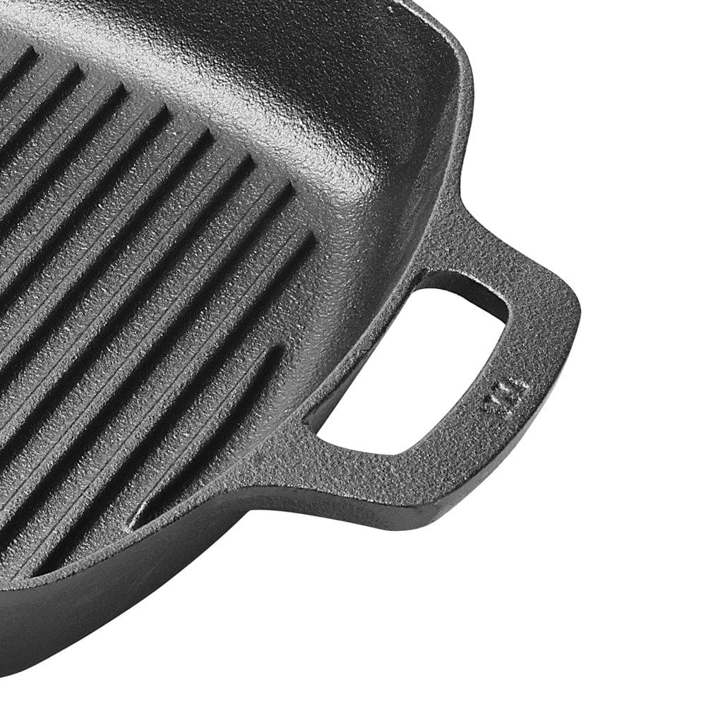 Winco Smallwares Each Winco CAGP-10S FireIron Square Cast Iron Grill Pan Pre-Seasoned 10.5 Inch High | Denson CFE