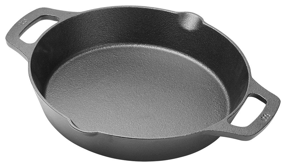 Winco Smallwares Each Winco CASD-10 FireIron Pre-Seasoned Cast Iron Skillet with Dual Loop Handles 10-1/4 Inch Diameter | Denson CFE