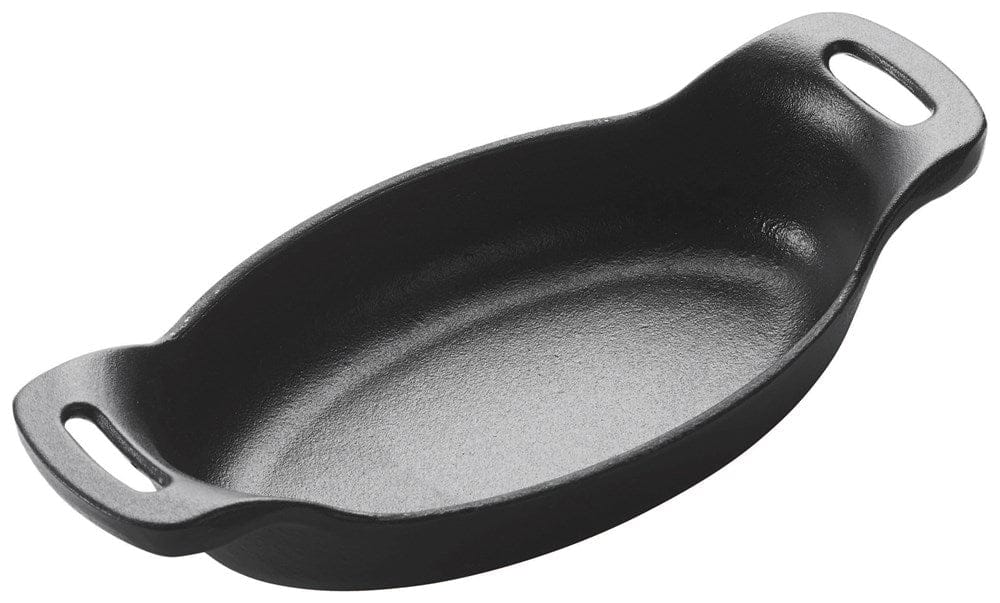 Winco Smallwares Each Winco CASM-6O Enameled Oval Mini Cast Iron Server 9 Oz 6-1/2 x 4-1/4 | Denson CFE