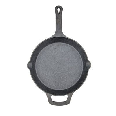 Winco Smallwares Each Winco CAST-10 Pre-Seasoned 10 Inch Cast Iron Skillet with Helper Handle Induction Ready | Denson CFE