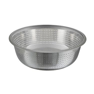 Winco Smallwares Each Winco CCOD-15S 15 inch Stainless Steel Chinese Colander with 2.5mm Holes | Denson CFE