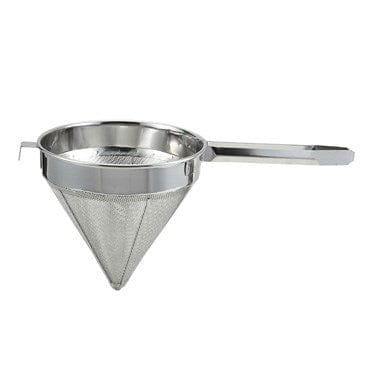 Winco Smallwares Each Winco CCS-10F 10 Inch Fine China Cap Strainer with Welded Handle and Metal Hook | Denson CFE