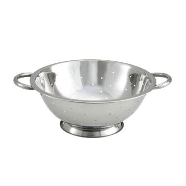 Winco Smallwares Each Winco COD-3 Stainless Steel Colander 3 Quart 10 Inch Diameter Bowl | Denson CFE