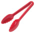 Winco Smallwares Each Winco CVST-6R Curv Red Polycarbonate Serving Tongs 6 Inch Heat Resistant | Denson CFE