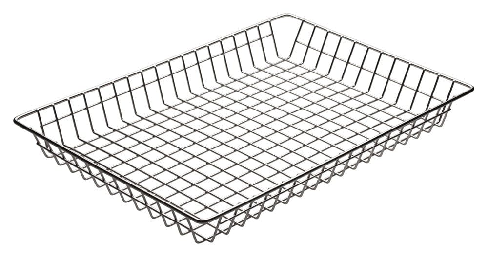 Winco Smallwares Each Winco DB-1218 Rectangular Nickel Plated Doughnut Basket 12 x 18 x 2 | Denson CFE