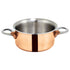 Winco Smallwares Each Winco DCCR-3C Mini Casserole Copper Plated 15 Ounce Induction Ready Round 3.75 Inch | Denson CFE