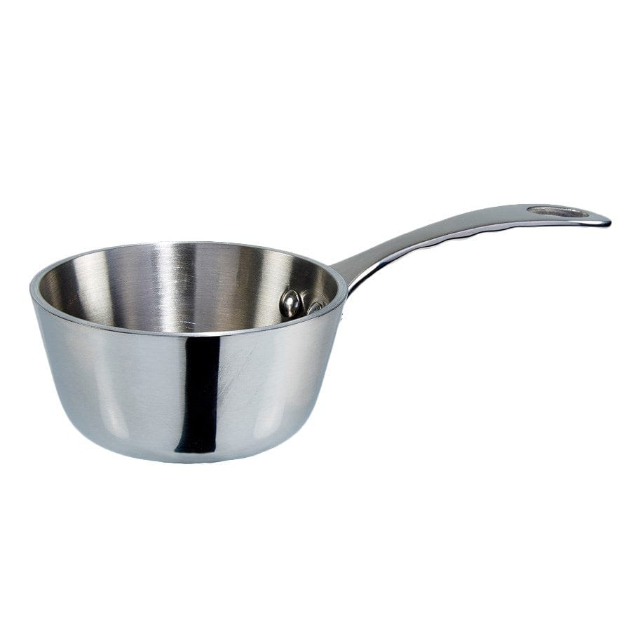 Winco Smallwares Each Winco DCSC-3S Mini Saucier Stainless Steel 5 Ounce 3 Inch Diameter Round Induction Ready | Denson CFE