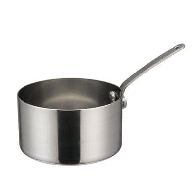 Winco Smallwares Each Winco DCWA-104S Mini Sauce Pan 10 Ounce Stainless Steel 3.5 Inch Diameter | Denson CFE