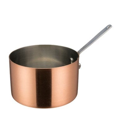 Winco Smallwares Each Winco DCWA-206C Copper Plated Mini Sauce Pan 5 Inch Diameter 28 Ounce | Denson CFE