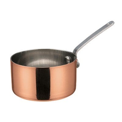 Winco Smallwares Each Winco DCWA203C Copper Plated Mini Sauce Pan 3-1/8 Inches Diameter 7 Ounces | Denson CFE