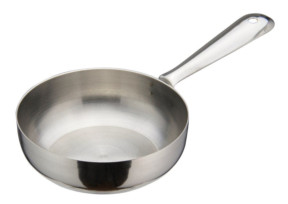Winco Smallwares Each Winco DCWC-101S Stainless Steel Mini Fry Pan 4 Inch Diameter 7 Ounce | Denson CFE