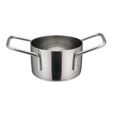 Winco Smallwares Each Winco DCWE-101S Mini Casserole Stainless Steel Round 5 oz 2-3/4 inch diameter x 1-3/4 inch height | Denson CFE