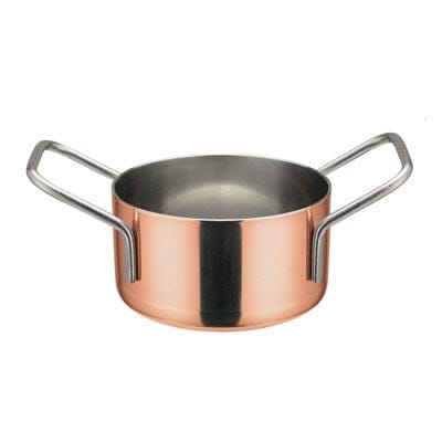 Winco Smallwares Each Winco DCWE-202C Mini Casserole Dish Copper Plated 3.125 Inch Diameter 7 Ounce | Denson CFE