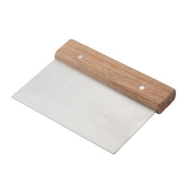 Winco Smallwares Each Winco DSC-3 Stainless Steel Dough Scraper with Wooden Handle 6 Inch | Denson CFE