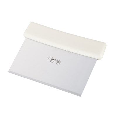 Winco Smallwares Each Winco DSC2W Stainless Steel Dough Scraper with White Handle 6 Inch | Denson CFE