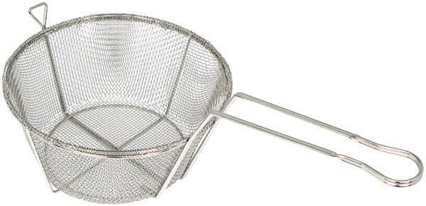 Winco Smallwares Each Winco FBRS-11 Fry Basket Wire Mesh 10.5 Inch Diameter x 6 Inch Height | Denson CFE