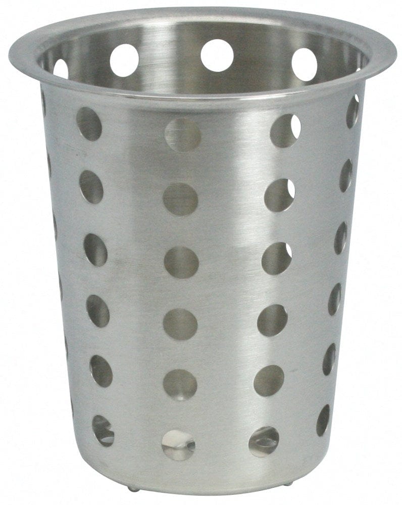 Winco Smallwares Each Winco FC-SS Silver Stainless Steel Perforated Flatware Cylinder for Neat and Organised Storage | Denson CFE