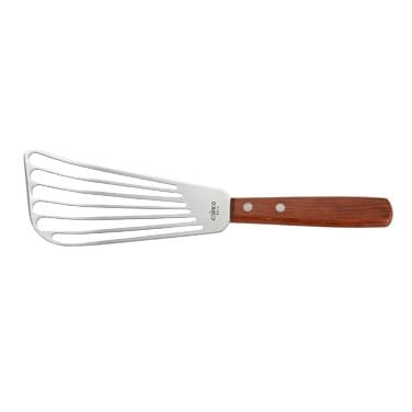 Winco Smallwares Each Winco FST-6 Slotted Fish Spatula – 6.5” Blade, Stainless Steel with Wood Handle | Denson CFE