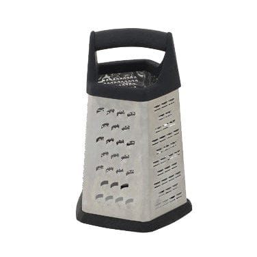 Winco Smallwares Each Winco GT-401 Five Sided Stainless Steel Grater with Soft Grip Handle Black | Denson CFE