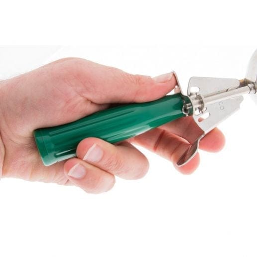 Winco Smallwares Each Winco ICD-12 Stainless Steel Ice Cream Disher Size 12 with Comfortable Green Handle | Denson CFE