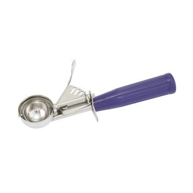 Winco Smallwares Each Winco ICD-40 Stainless Steel Ice Cream Disher Size 40 with Comfortable Purple Handle | Denson CFE