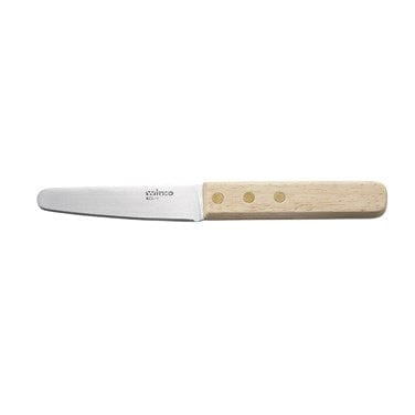 Winco Smallwares Each Winco KCL-3 Oyster and Clam Knife with Wooden Handle 3.5 Inch Blade | Denson CFE